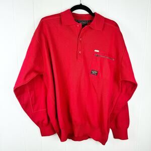 Vintage Paul And Shark Pebble Beach Red Pullover Size XL Italy